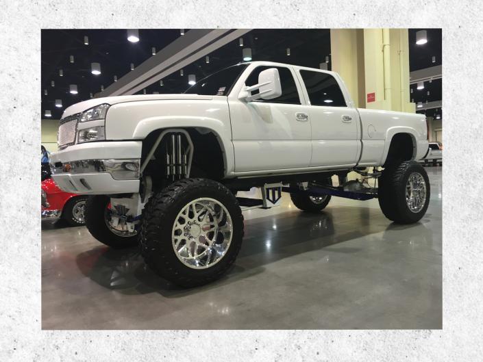 05 duramax build (Princess) with a 14” BNC third coast customs lift. 24x14 Specialty Forged Wheels 